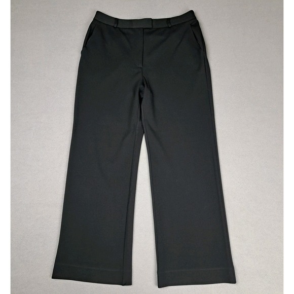 J. McLaughlin Pants - J McLaughlin Pants Womens 12 Black Wide Leg Stretch Waist Dress Slacks Career EC